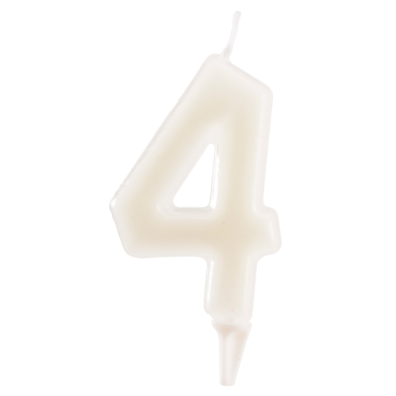 VELA FLUORESCENTE NÚMERO 4 - DEKORA